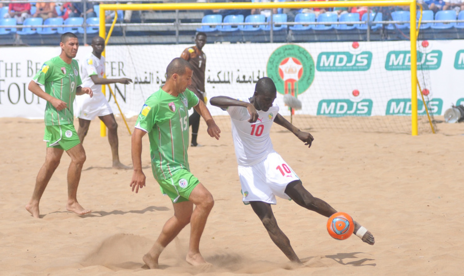 action beach soccer algerie senegal