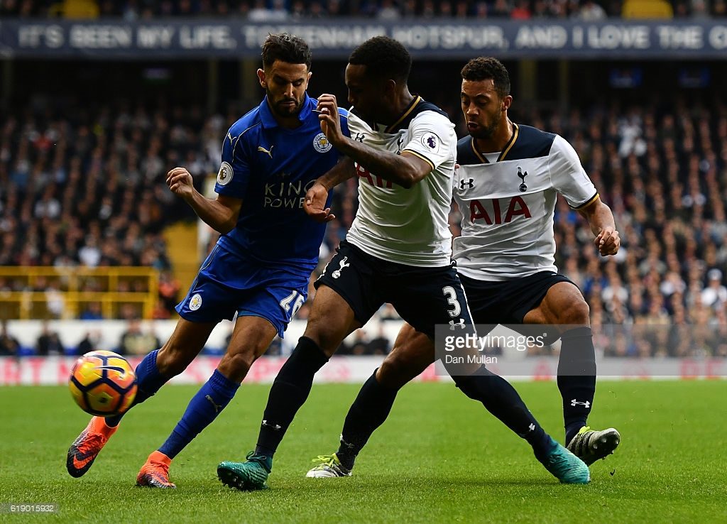 during the Premier League match between Tottenham Hotspur and Leicester City at White Hart Lane on October 29, 2016 in London, England.