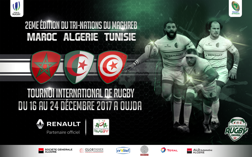 affiche tri nations maghreb rugby