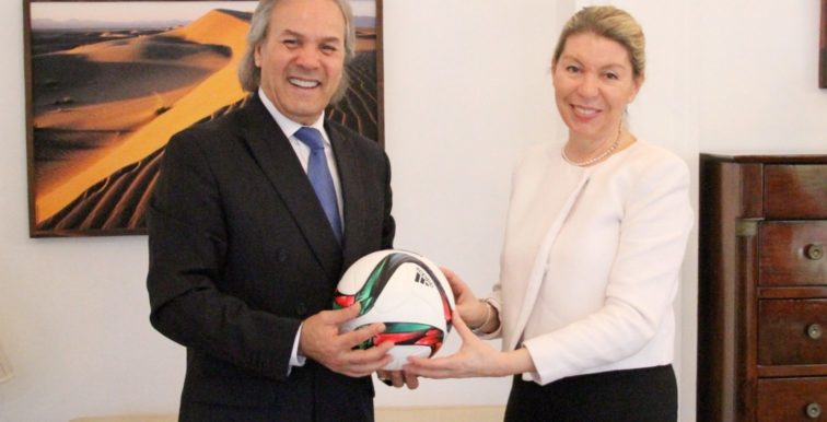 EN : Madjer reçu à l’Ambassade d’Autriche