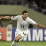 Karim Matmour of Algeria celebrates his goal during their African Nations Cup quarter-final soccer match against Ivory Coast in Cabinda January 24, 2010. REUTERS/Rafael Marchante (ANGOLA -