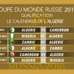 calendrier Algérie WC 2018