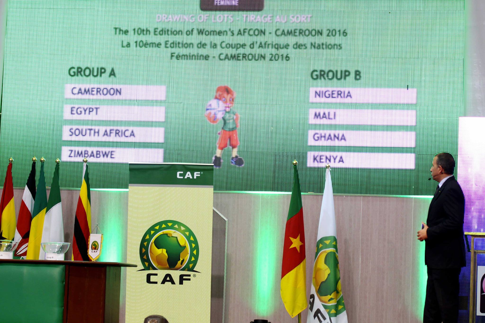 CAN 2016 cameroun féminine tirage 2