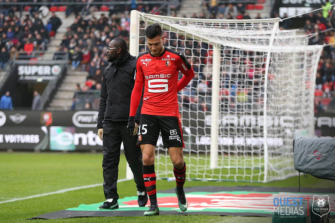 Bensebaini blessé nice hanche