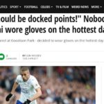 slimani porte des gants face a Everton daily mirror