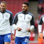 leicester mahrez slimani echauffement