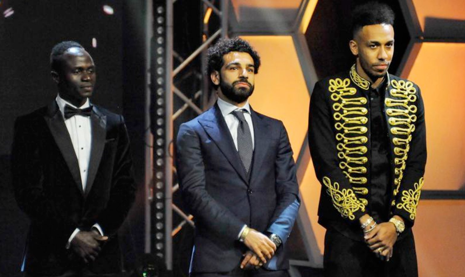 trio sadio mane aubameyang salah caf 2017 awards