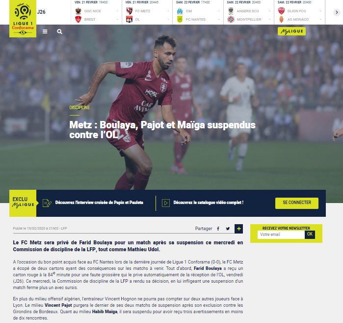 site ligue 1 1