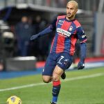 adam ounas blond crotone fc action