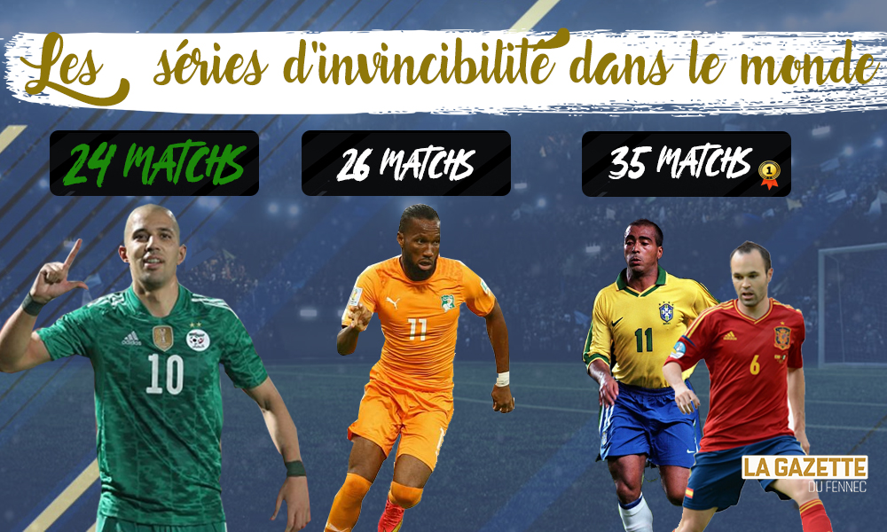 invicibilite records Équipe nationale algérie zimbabwe côte d’ivoire fennecs Brésil Espagne