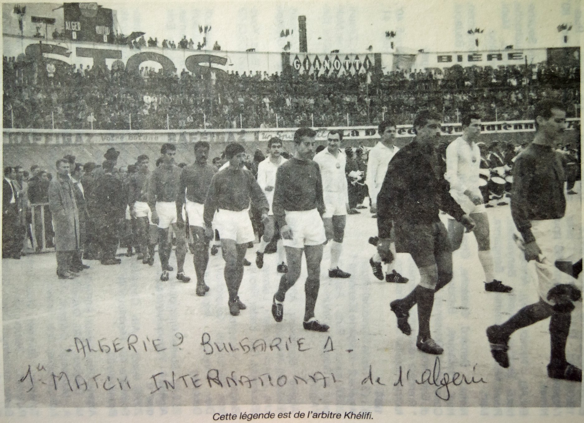 algerie bulgarie 6 janvier 1963 premier match EN histoire