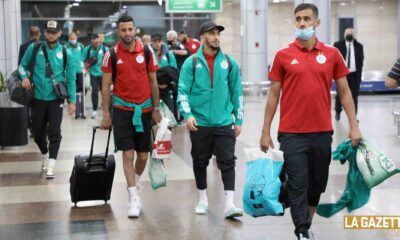 mahrez arrivee benrahma aeroport halamia delegation voyage le caire