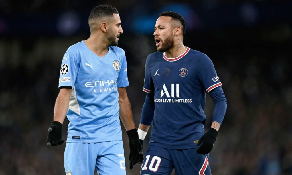 mahrez contre neymar embrouille psg city duel