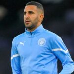 mahrez survet echauffement skyblues