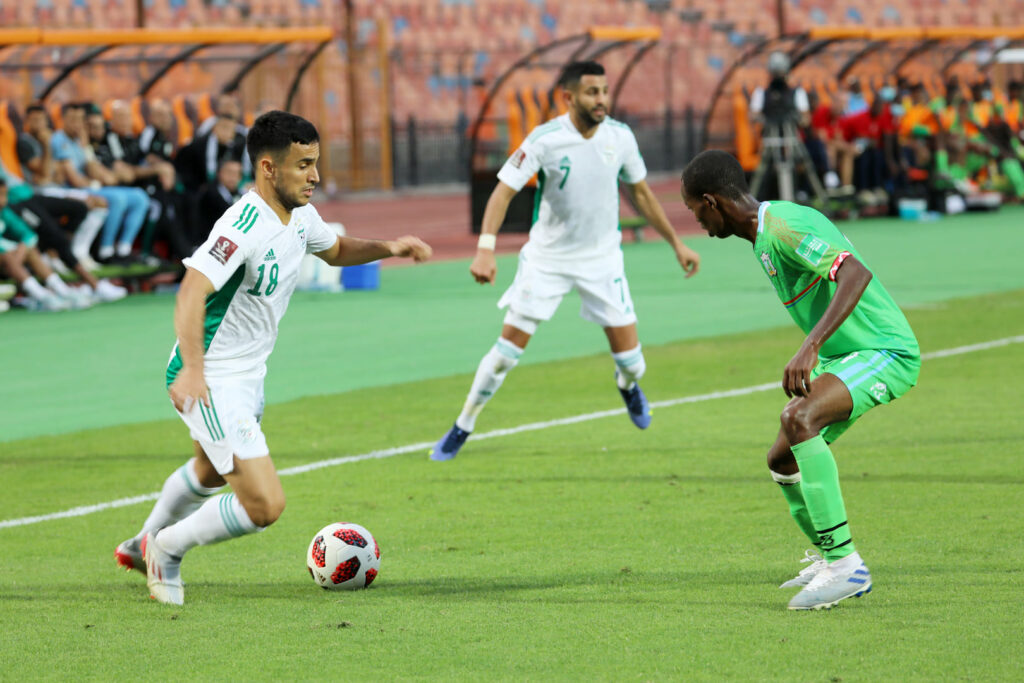 ounas dribble mahrez djibouti vs algerie 4 0 12 novembre 2021 cairo stadium