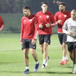 belaili bounedjah brahimi benlamri entrainement rouge doha avec locaux