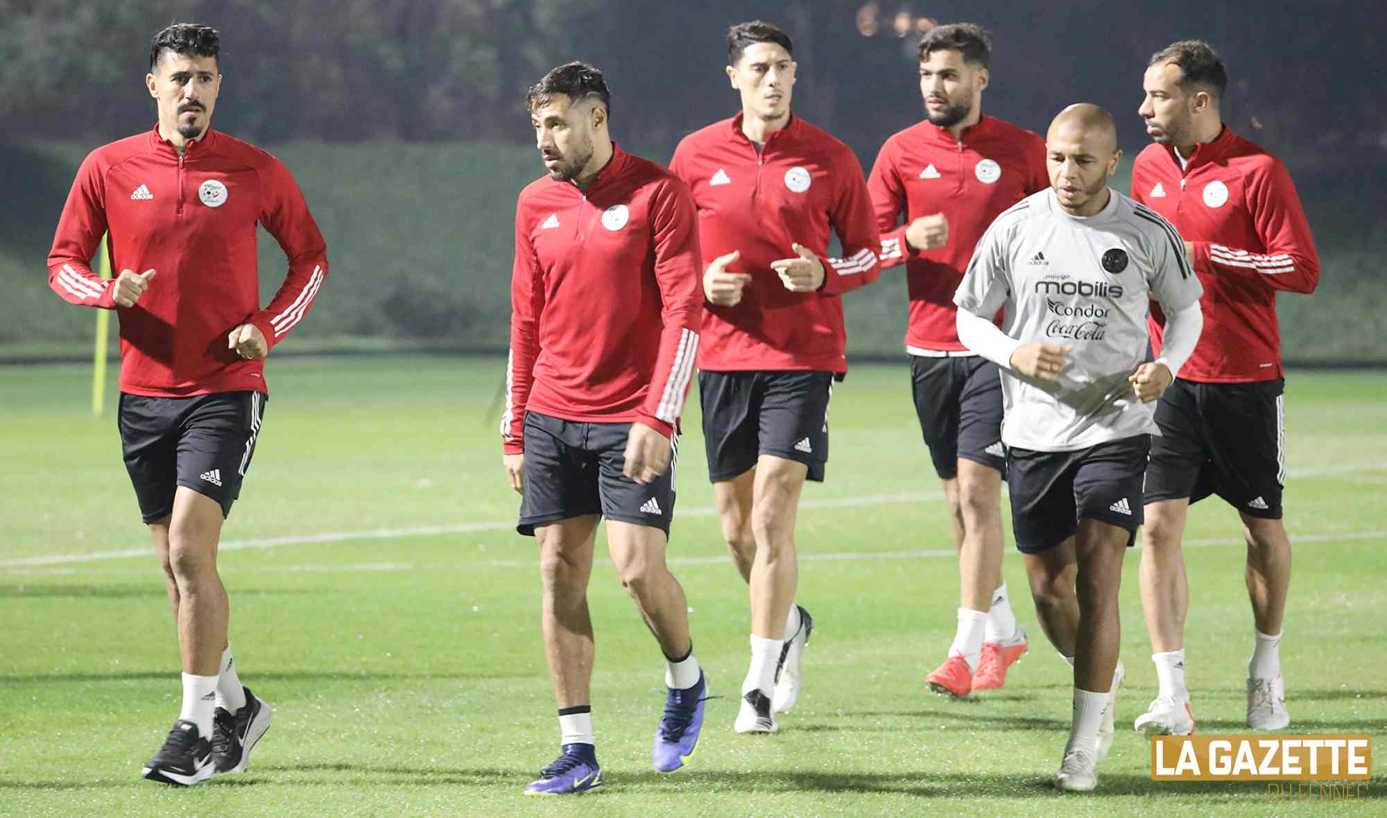 belaili bounedjah brahimi benlamri entrainement rouge doha avec locaux