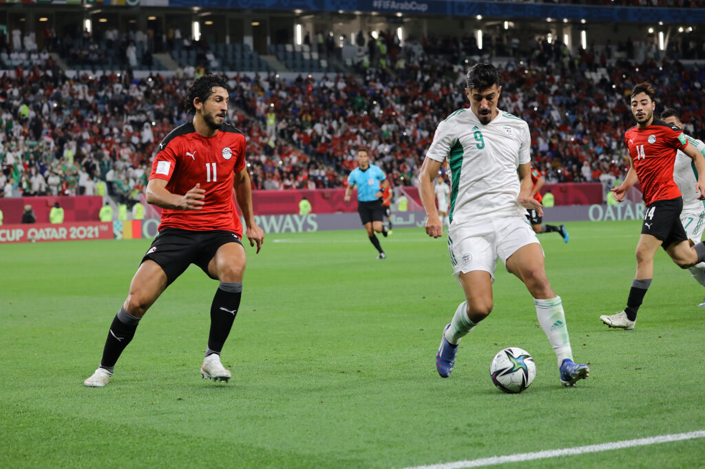 bounedjah duel masry coupe arabe 2021 egypte algerie 1 1