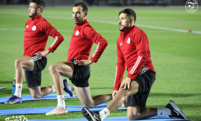 entrainement benlamri belaili rouge doha decembre 2021 arab cup