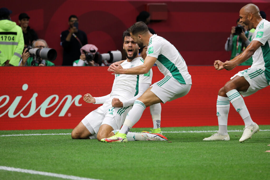 joie rage tougai brahimi meziani coupe arabe 2021 egypte algerie 1 1