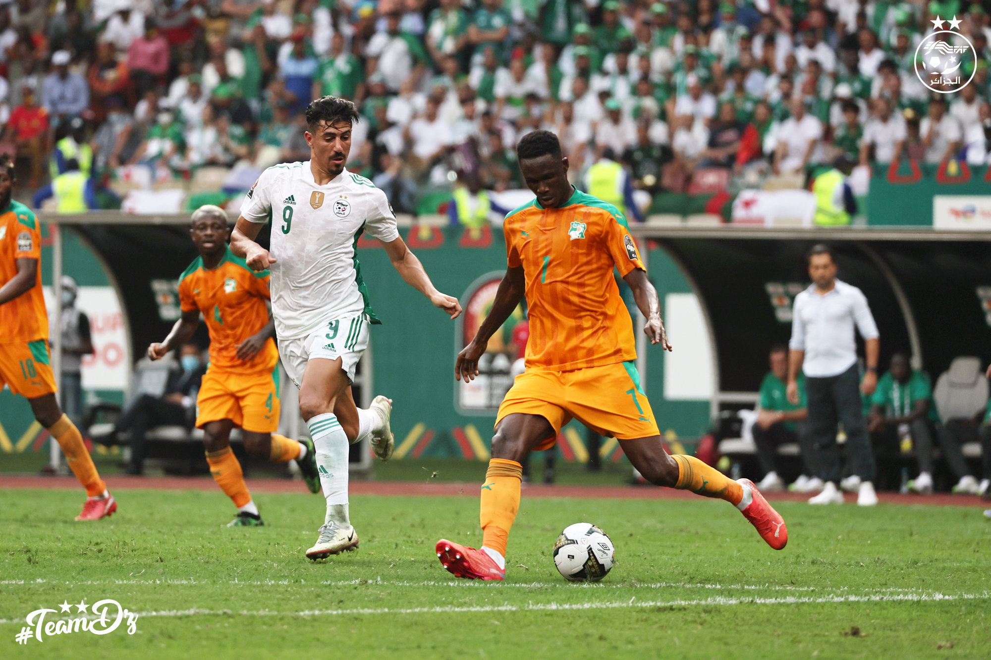 bounedjah duel avec un ivoirien defaite cote divoire civ 3 1 can 2021 douala