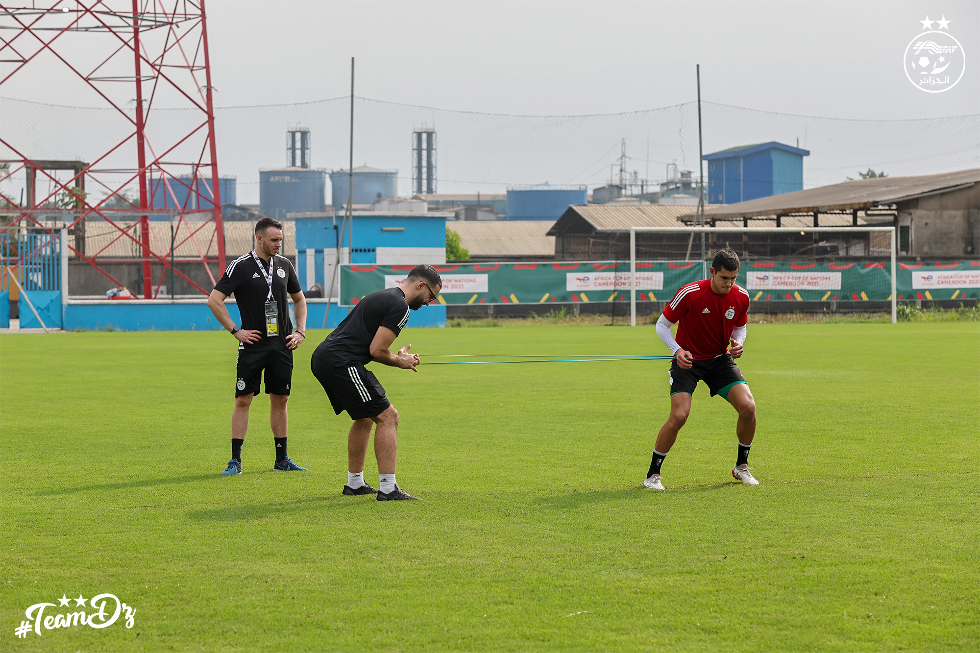 mandi en solo premiere seance entrainement a douala can 2021