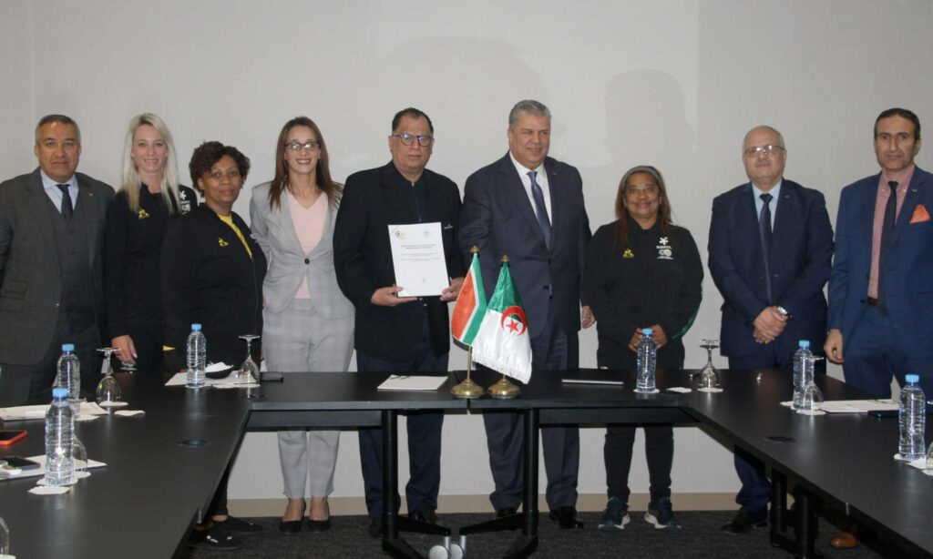 signature memorandum entente cooperation algerie afrique du sud amara jordaan maillots