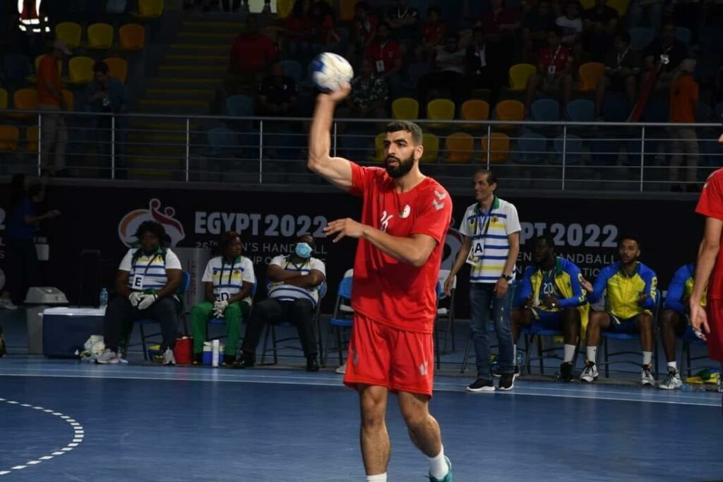 kader rahim rouge handball algerie gabon can 2022 egyot