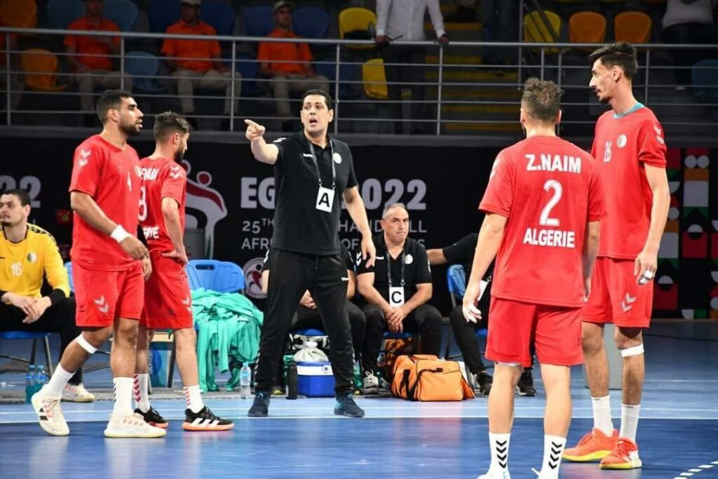 rabah gherbi coach handball algerie can 2022 rouge