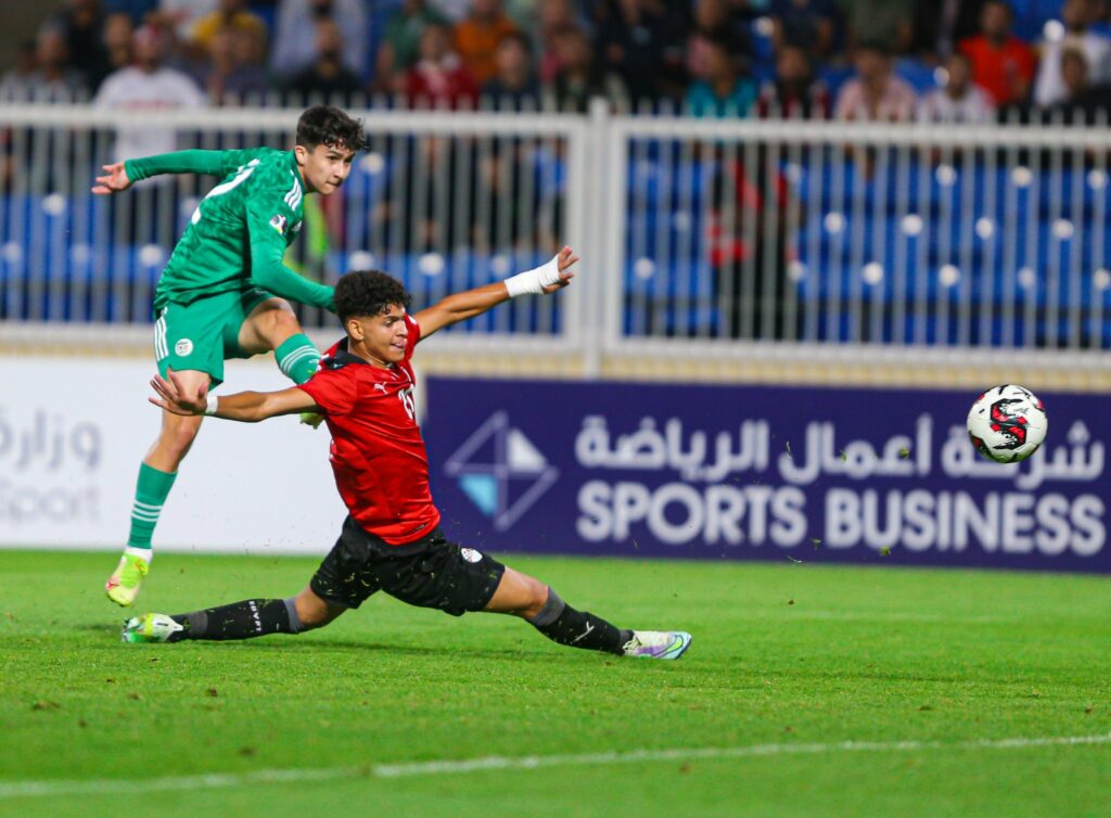 akhrib frappe U20 arab cup 2022 duel egypt algerie def