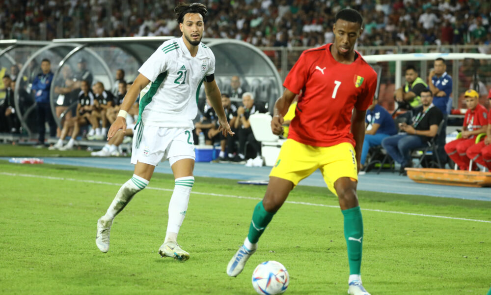 bensebaini capitaine algerie guinee septembre 2022 stade oran miloud hadefi