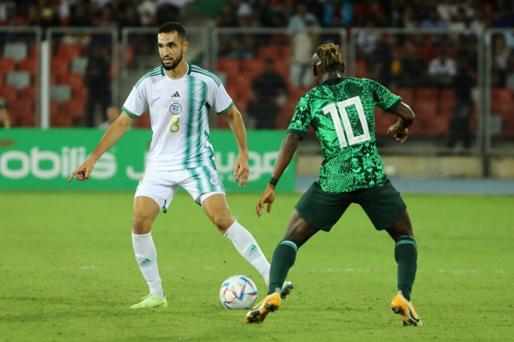 bentaleb nabil retour amical algerie nigeria septembre 2022 stade oran