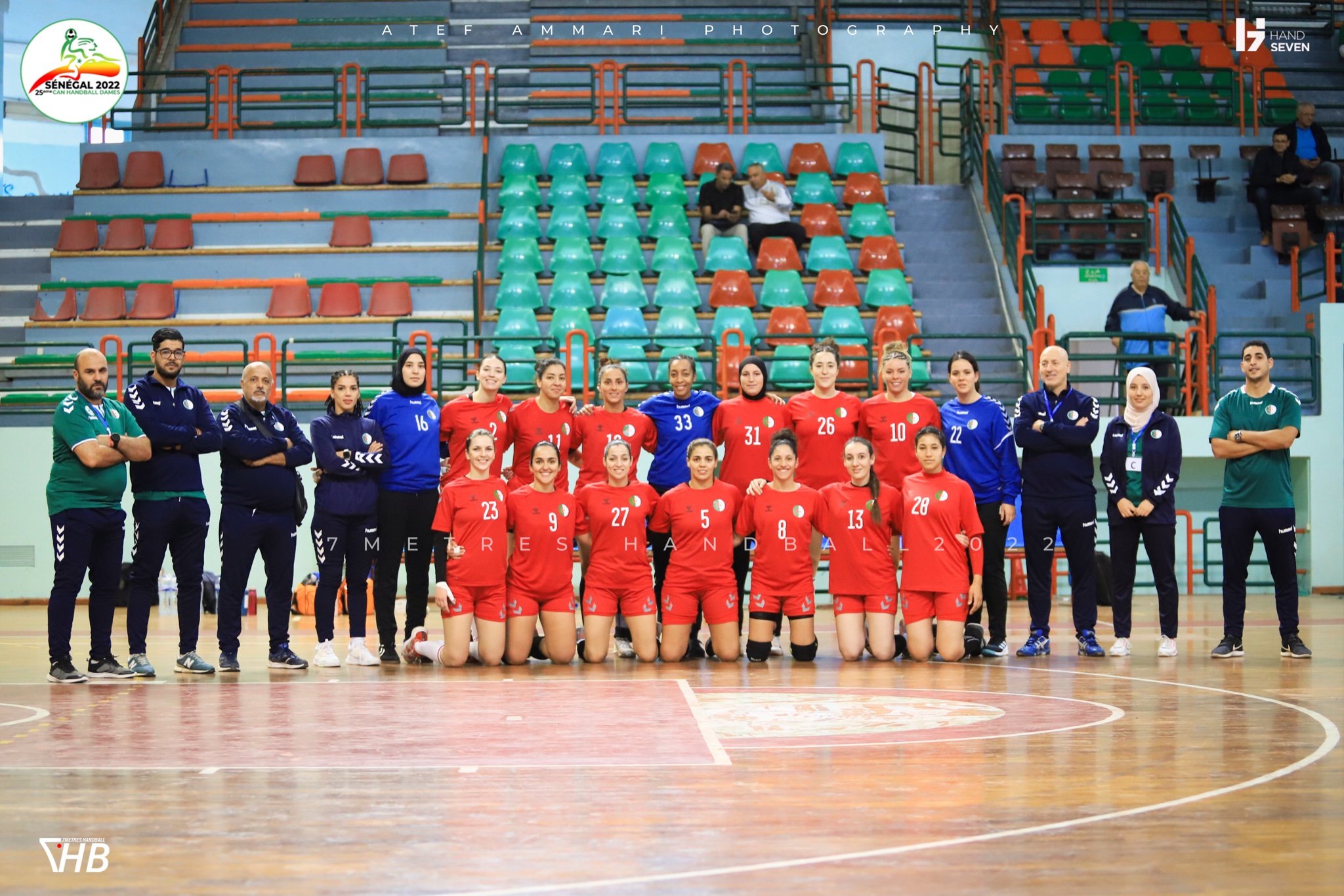 selection feminine algerie handball 2022 rouge