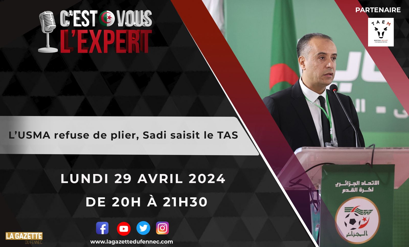 CVLXP 29Avril2024 la FAF saisit le TAS