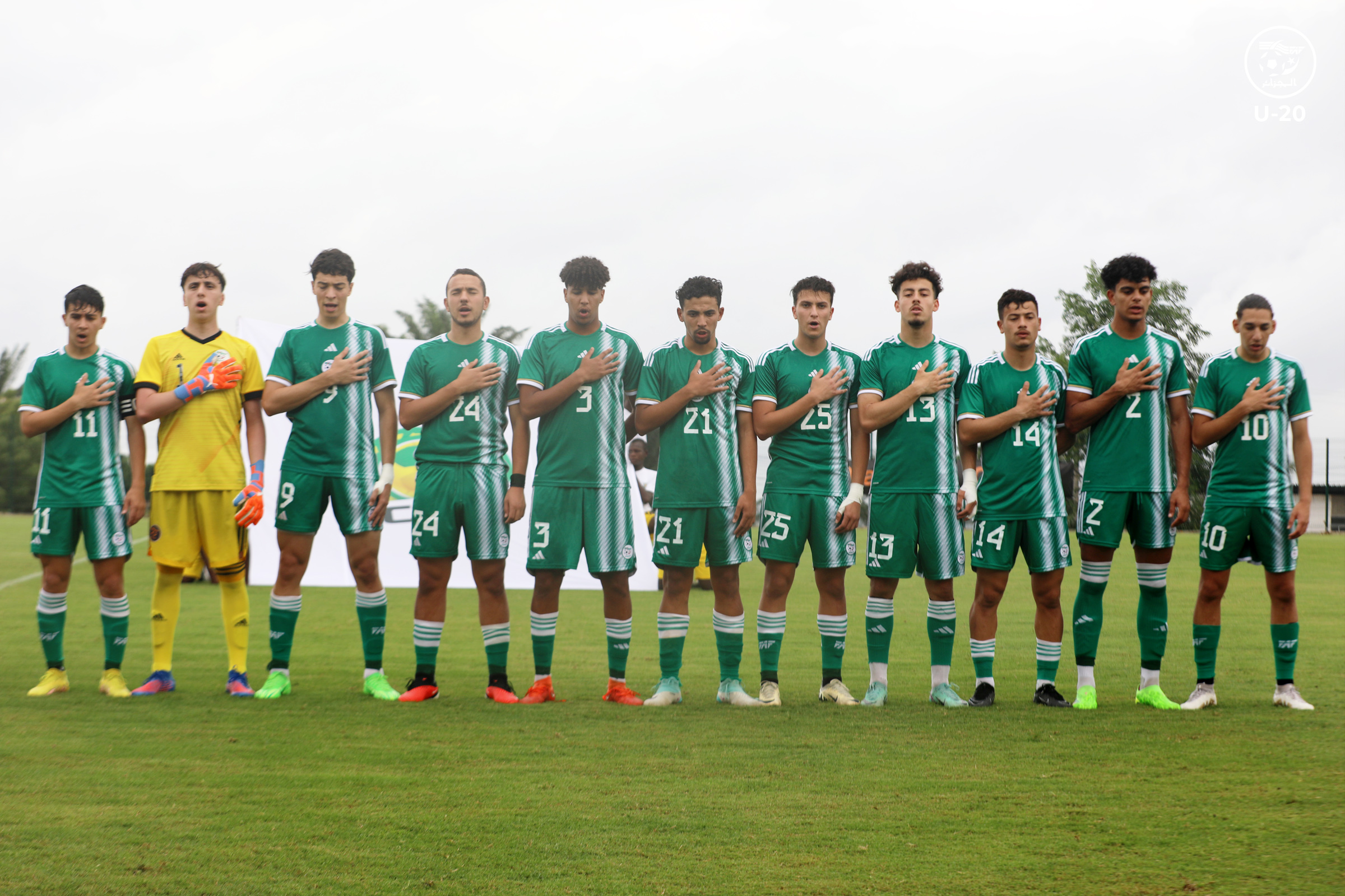 hymne algerien afrique U20 victoire abidjan amical cote divoire 26 mai 2024