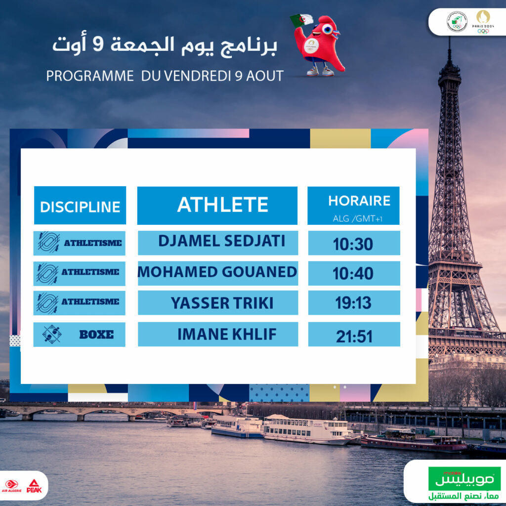 JO Paris 2024 : programme de ce vendredi 9 aout 