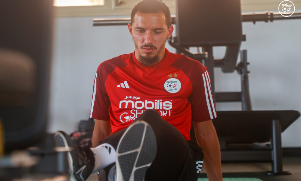 Bennacer salle entrainement genou blessure rouge