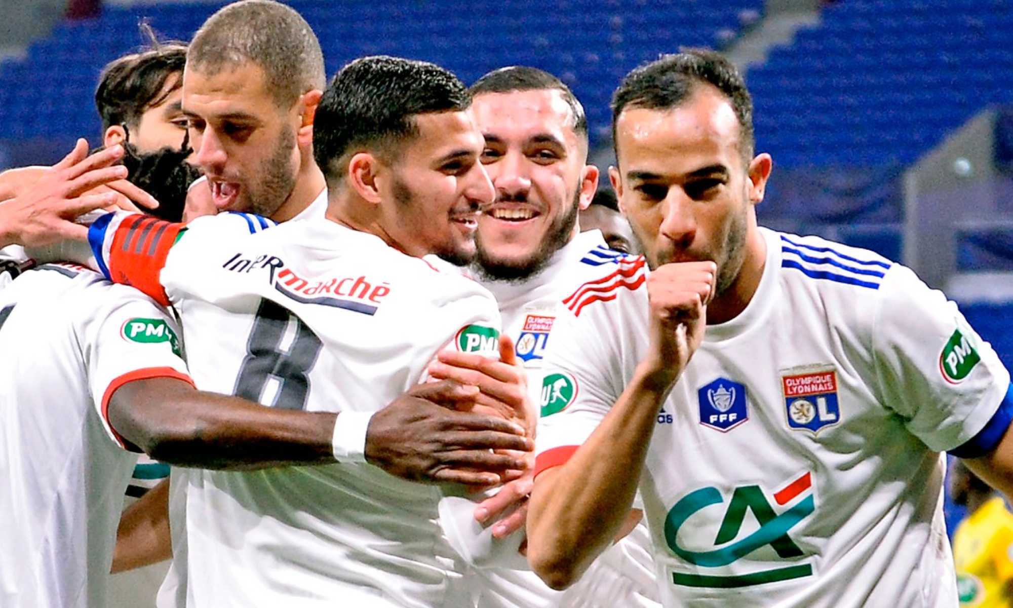 Cherki Aouar Benlamri Slimani OL Algériens lyon 