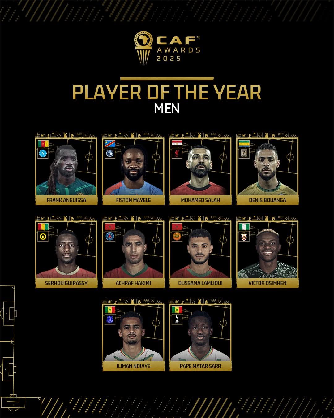 CAF Awards 2025 Meilleur joueur