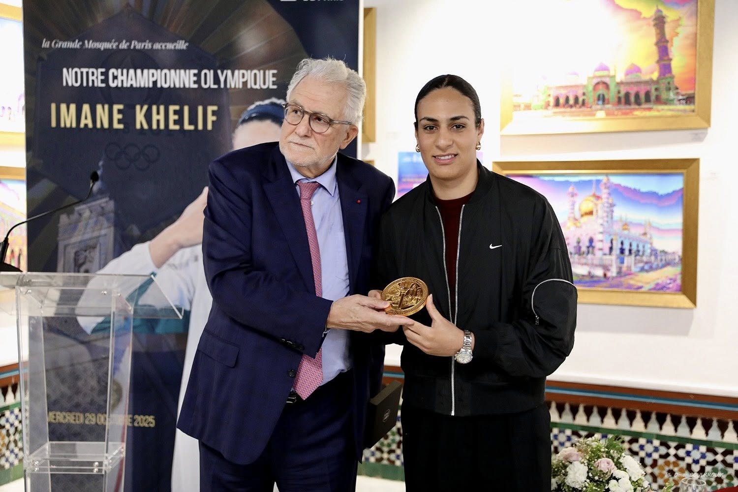 imane khelif medaille hafiz recteur mosquee paris