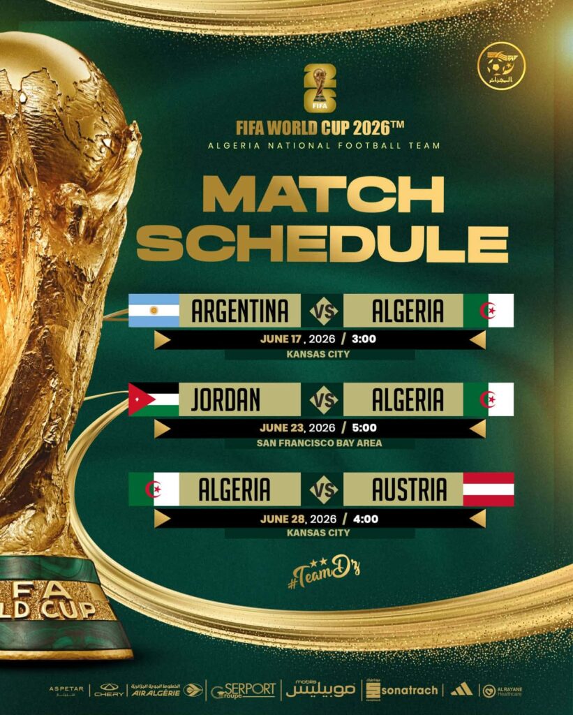 Le calendrier précis de la Coupe du monde 2026