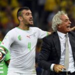 la joie de coach vahid (a droite) apres l historique qualification des fennecs pour les 8 es de finale photo afp 1419797048