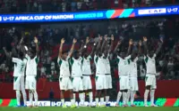 senegal players celebrates victory during the 2026 totalenergies caf u17 africa cup of nations afcon semi final match between senegal v morocco